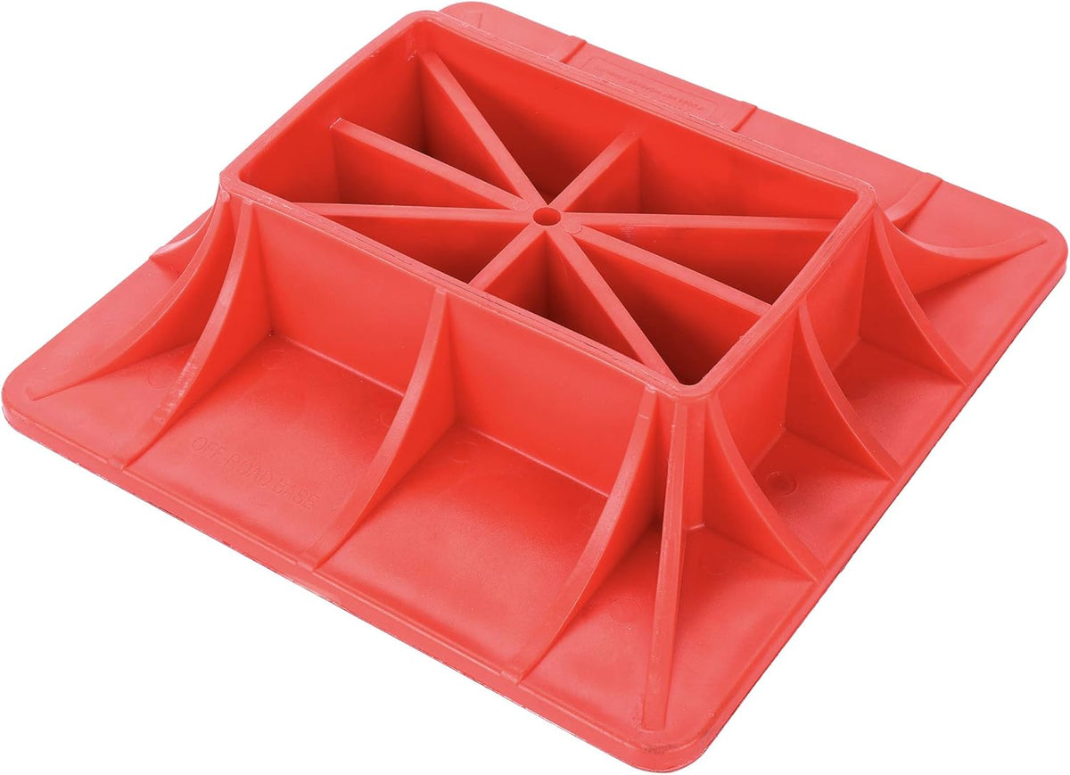 11.5" x 11.5" Off-Road Hi-Lift Jack Base and Stabilizer - Keep Jacks from Sinking with Heavy-Duty Plastic Jack Stand Base for Lifting Jacks and Farm Jacks with 4.1" x 7" Base