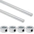 (2+4 Pack) 5/8" x 36" Zinc Plated Steel Rods and 5/8" Bore Solid Steel Shaft Collars, for Use as an Axle Shaft on Hand Trucks Dollies Wagons Wheelbarrows