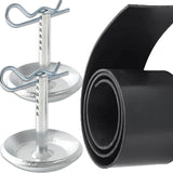 Replacement Polaris Snow Plow Skid Shoes and Universal Rubber Flap