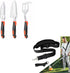 Garden Tools Set, 3 Pack Heavy Duty Gardening Tools Set + Trimmer Shoulder Strap for Weed, Adjustable Shoulder Straps Pads