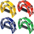 Double Row Tambourine, Half-Moon Musical Tambourine Hand Held for Kids, Adults, Party, KTV 4 colors (9 inch, Pack of 4)