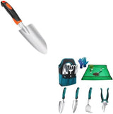 Garden Shovel Garden Hand Trowel, Heavy Duty Hand Shovel + Garden Tools Sets, Gardening Tool Set with 39.3 in Repotting Mat