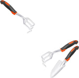 Hand Rake Garden Tool, Heavy Duty Hand Cultivators for Gardening + Garden Tool Set, 2 Pack Heavy Duty Gardening Tools Set