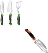 Garden Tools Set, 3 Pack Heavy Duty Gardening Tools Set Include Garden Shovel + Garden Shovel Trowel Garden Tool with Measurement Mark, Heavy Duty Gardening Shovel Hand Tools