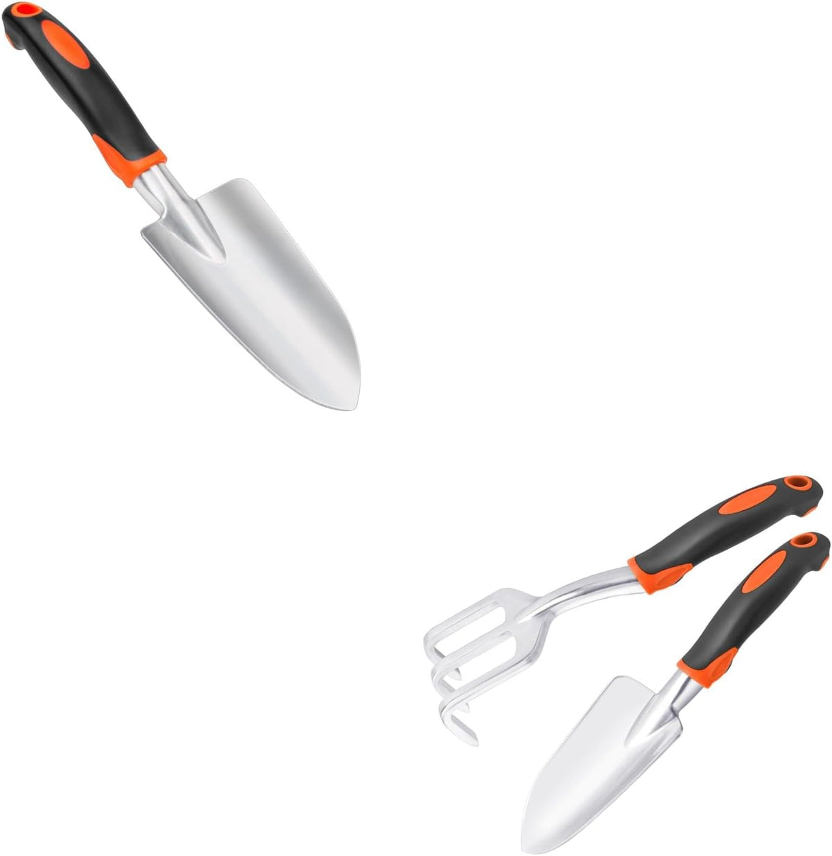 Garden Shovel Garden Hand Trowel, Heavy Duty Hand Shovel with Ergonomic Handle + Garden Tool Set, 2 Pack Heavy Duty Gardening Tools Set