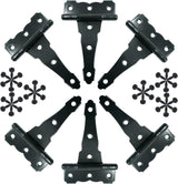 4 inch Strap Hinges - Heavy Duty, Rustproof, Classic Antique Shed Door Hinges (6, 4 inch)