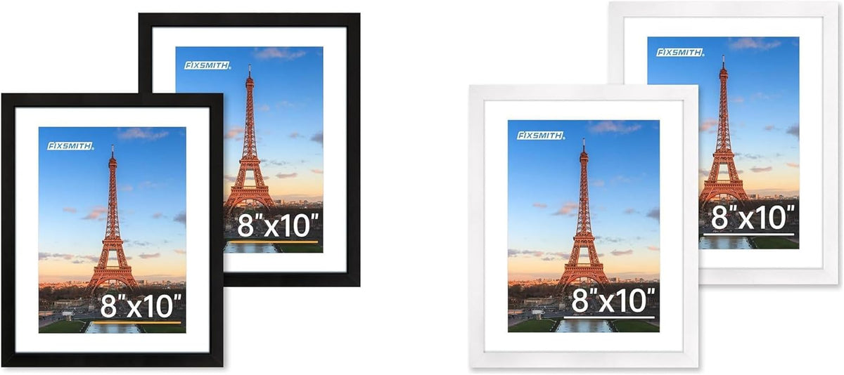 8x10 Picture Frame Set of 2 & White 8x10 Picture Frame Set of 2