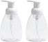 2-Pack Foaming Soap Dispenser Pump Bottles,Foam Hand Soap Dispenser with Refillable Plastic Container for Shampoo for Bathroom & Kitchen-Clear,8 oz(250ml)