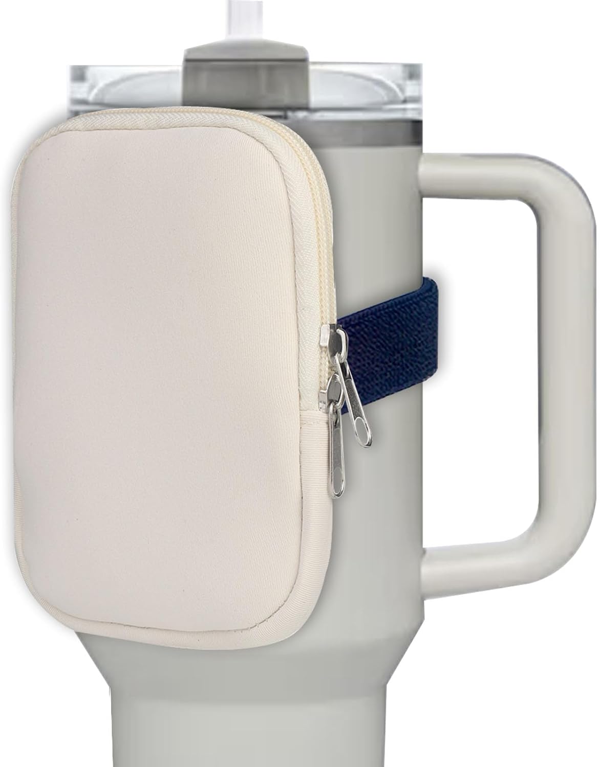 Water Bottle Pouch Compatible with Stanley Quencher Adventure Cup 20oz/30oz/40oz Stanley Fanny Pack Tumbler Pouch Gym Water Cup Bag with Strap for Phone,Cash,Card,Keys Stanley Accessories