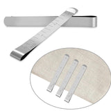 5Pcs Sewing Clips,Stainless Steel Hemming Clips with 3 Inch Scale Sewing Ruler Metal Sewing Clip for Fabric and Quilting Pinning and Marking Accessories Sewing Supplies