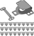 Hook and Eye Closures for Clothing,25 Set Hooks and Eye for Sewing,Clothing,Bra,Pants Waist,Jeans,DIY Craft Sewing Clasp and Snaps Fasteners Kit Hooks Replacement/Repair(Black)
