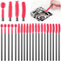 20Pcs Sewing Machine Cleaning Brushes,4 Different Type Reusable Silicone Long Handle Dense Bristles Cleaning Tools for Sewing Machine Internal and Spool Area Machine Parts/Crevice/Dust Clean