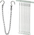 10 Pack SIL Storagehook Silver Hanging Chains with Hooks, Grow Lights Chain adjusable fit bird feeders for outdoors, Plant hanger indoor, Hanging Planter, Wind Chime, Pendant light, Christmas wreath