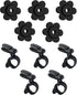 HOOSUN 10 Pack Garden Flags Clips And Stoppers,Tiger Clips For Garden Flag Holder,Rubber Stoppers Yard Flag Holder Clip for Small Flags Pole 4th of July Accessories