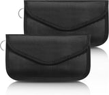 2 Pack Faraday Bag for Cell Phones and Car Key, Signal Blocker Pouch, Anti-Tracking, RFID Signal Blocking, Fire Retardant, Waterproof Faraday Pouch for Privacy, Anti-Hacking Case Blocker