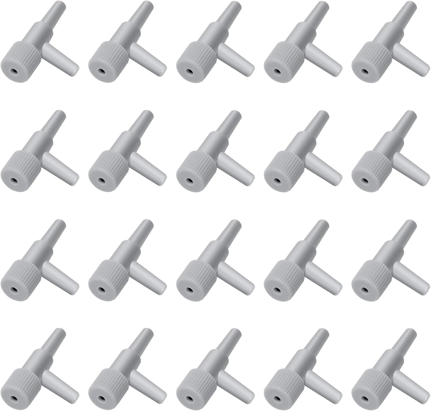 Aquarium Control Valve 20PCS,Fish Tank 2 way Valves for 3/16" Airline Tubing, Plastic Air Regulator, for Aquarium Air Pump Accessories