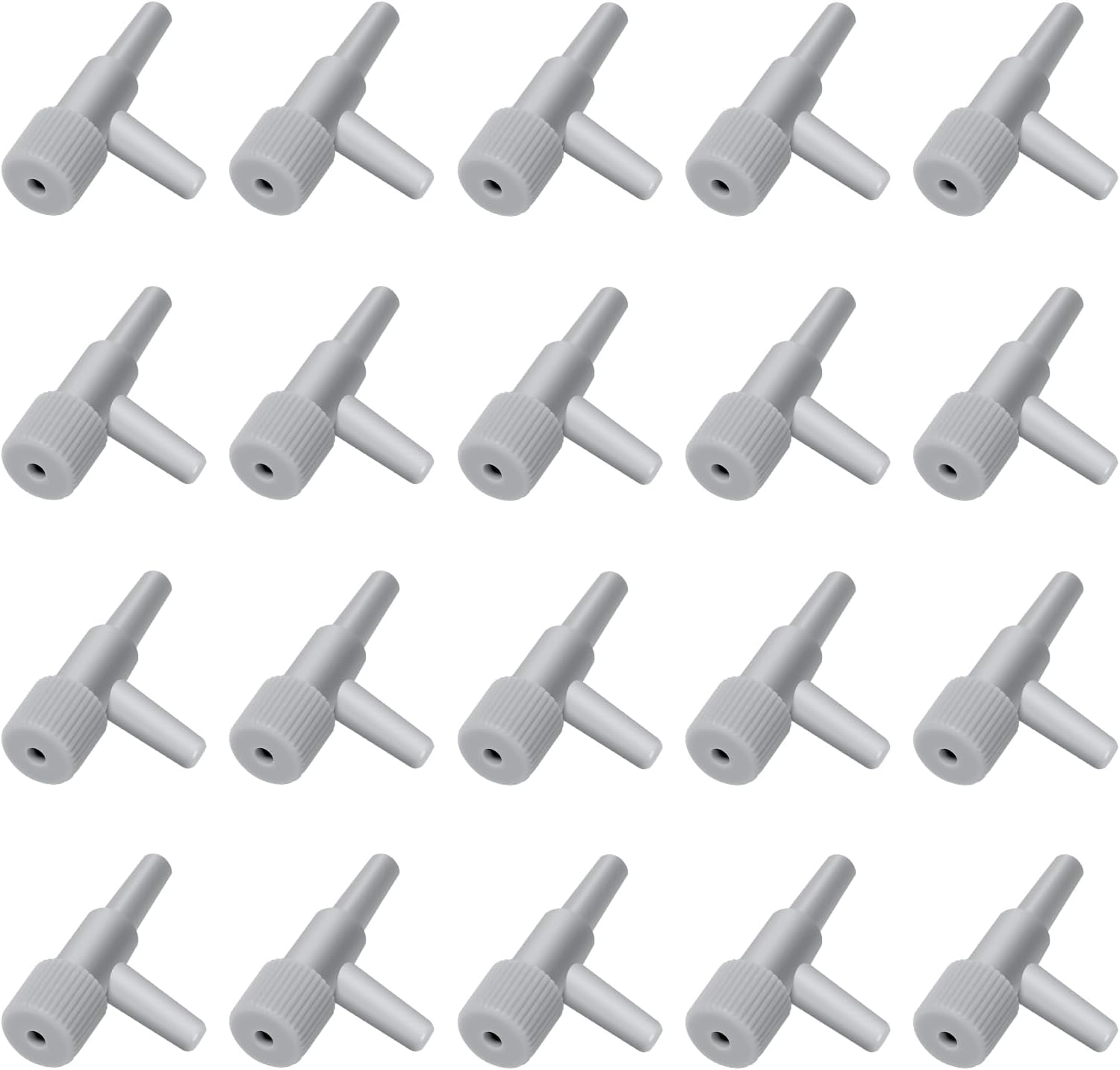 Aquarium Control Valve 20PCS,Fish Tank 2 way Valves for 3/16" Airline Tubing, Plastic Air Regulator, for Aquarium Air Pump Accessories