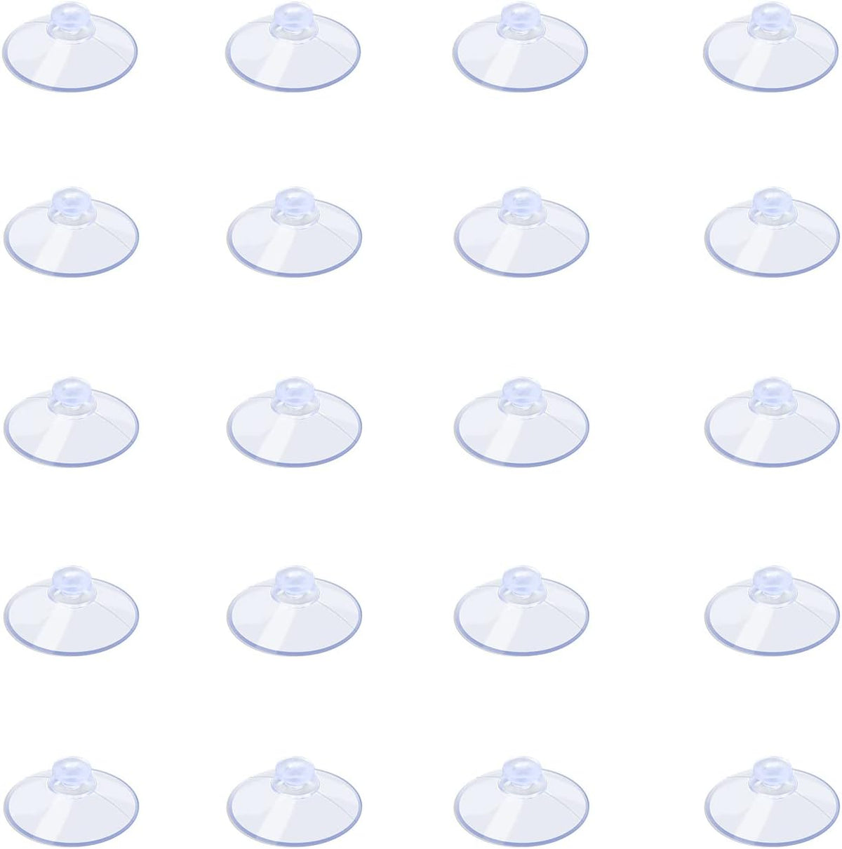 20 Packs Suction Cups 0.8 Inch Clear Sucker Pads Without Hook for Glass Home Organization Decoration