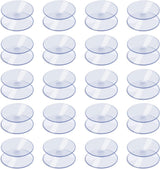20 Pack 0.8 Inch Double Sided Suction Cups for Glass Table Top Home Organization