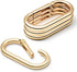 4pcs 2" Oval Spring Keyrings, Large Keychain Carabiner Clips, Spring O Rings Buckles for Purse Clip, Bag Strap Clasp, Backpack Charms, Dog Tag, Car Keyring Accessories (Light Gold)