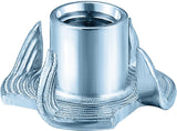 T-Nuts 1/4 * 20 (100 pcs), zinc Plated Steel, for Wood, Climbing Holds and cabinets