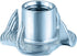 T-Nuts 1/4 * 20 (100 pcs), zinc Plated Steel, for Wood, Climbing Holds and cabinets