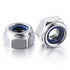 (50pcs) M8 Self Clinching Nuts 304 Stainless Steel Self-Lock Nylon Inserted Hex Lock Nuts