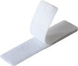 24 Sets 1x4 Inch Hook and Loop Strips with Adhesive Self Adhesive Fasteners Mounting Tape for Home or Office e - Instead of Holes and Screws, White