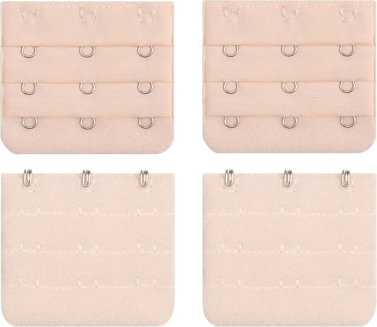 Bra Extender 3 Hook Bra Back Clips Bra Strap Extender Bra Clasp (4pcs)
