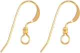 Earring Hooks 4pcs 14k Gold Filled Earring Kits with Rubber Backs Ear Wire Hook for Jewelry Making DIY Ear Post Supplies (4pcs Earwires and 4 pcs Backs)