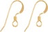 Earring Hooks 4pcs 14k Gold Filled Earring Kits with Rubber Backs Ear Wire Hook for Jewelry Making DIY Ear Post Supplies (4pcs Earwires and 4 pcs Backs)