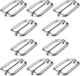 Adjtable Slide Buckle 1 Inch Triglide Slides Metal Webbing Slider For Strap Belt Backpack Handbag DIY (10 Pieces, Silver Color)