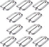 Adjtable Slide Buckle 1 Inch Triglide Slides Metal Webbing Slider For Strap Belt Backpack Handbag DIY (10 Pieces, Silver Color)