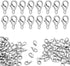 CooBigo 120pcs 12mm Lobster Clasps, Tiny Metal Alloy Lobster Claw Clasps for Necklace Bracelets Clip, Keychain Ring, Jewelry Making Accessories (Silver)