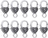 Heart Lobster Claw Clasps 20 Pieces Large Heart Lobster Claw Clasps for Necklaces Bracelet DIY (Silver)