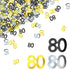 80th Birthday Confetti Eighty Years Old 80 Anniversary Number Confetti for Birthday Party Decor Wedding Table Decoration (1oz, Gold Silver Black Mix)