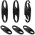 6Pcs Double Opening Lock Zipper Pull Replacement Clips, Small Carabiner Clips, Zipper Locks Anti Theft Deterrent for Bag Luggage Pickpocket Backpack Purse Travel Suitcase (Black)
