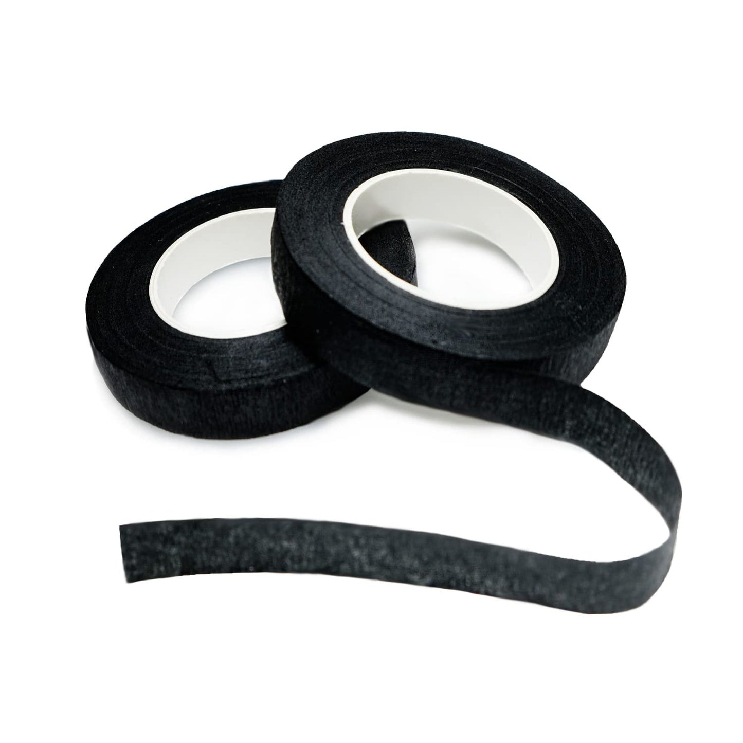 Floral Tape 1/2inch Black Flower Tape for Bouquets Floral Arranging Stem Wrap Craft (Black 2roll, Total 60yards)