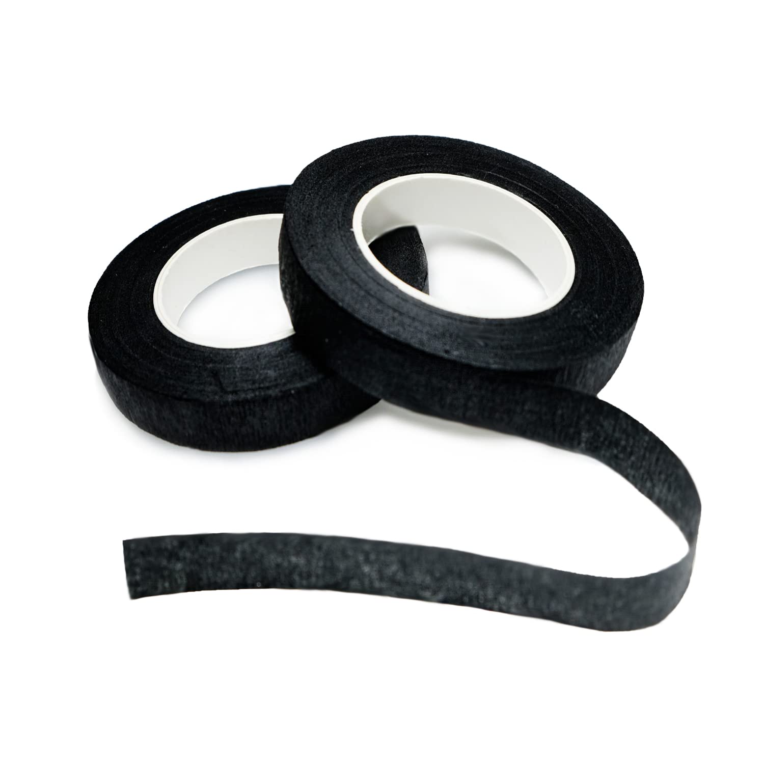 Floral Tape 1/2inch Black Flower Tape for Bouquets Floral Arranging Stem Wrap Craft (Black 2roll, Total 60yards)