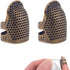 Sewing Thimbles for Hand Embroidery Knitting Thimble Adjtable Metal Sewing Finger Protector for Hand Sewing Quilting Craft Accessories DIY Sewing Tools (Size M, 2 Pcs)
