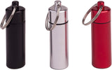 Pill Holder Keychain Medicine Container Small Portable Pill Case Aluminium Fob Carrier with Medicine (3pcs, 3 Colors Per Pack)