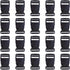 Plastic Buckle Strap Clip Quick Side Release Buckles 1 Inch Flat for Nylon Strap Backpack (Black, 1 Inch, 20 Piece)