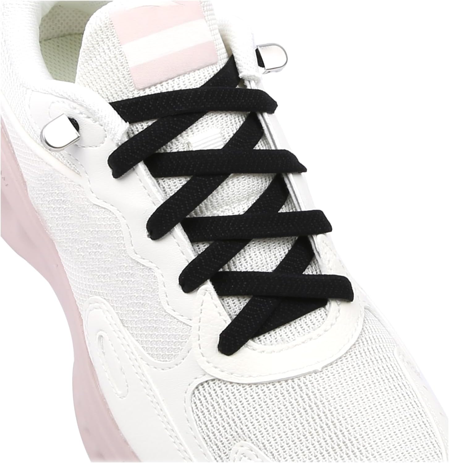 Elastic Shoe Laces for Sneakers, No Tie Shoelaces for Adults and Kids, Flat Tieless Shoe strings