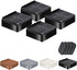 Furniture Risers, 4 Pack Bed Risers with Non-Slip Grip and Heavy Duty Support, 1 Inch 2 Inch 3 Inch 4 Inch Height Lift for Couch, Sofa, Table, Desk, Chair, Refrigerator - Black, 1 Inch