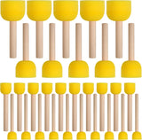 30 Pcs Round Sponges Brh Set, Round Sponge Brhes for Painting, Paint Sponges for Acrylic, Painting Tools for Kids Arts and Crafts (4 Sizes)