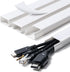Cord Hider, 58in Cable Hider, Cord Covers for Wires on Wall, Paintable Cable Cover Raceway, Wire Hiders for TV on Wall, Cord Concealer, Cord Cable Management, 4X L14.5 W0.96 H0.58in, White