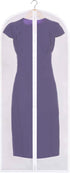 Zippered Garment Bag, Large 53 x 23 inches, Dress Bag for Gowns, Suits, Jackets, Dresses, Hanging Clothing Storage Bag, Water Repellent, Dust Proof, Clear (1 Pack)
