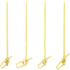 100 Bamboo Cocktail Picks, 4 inch Looped Knot Natural Bamboo Skewers for BBQ, Appetizers (100 Pack)