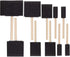 10 Foam Paint Brush Set with Durable Wood Handle, Reusable Disposable Poly Sponge Brush to use with Paint, Stains, and Varnishes, Foam Paint Applicator Ideal for Arts and Crafts (Set of 10)