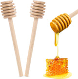 2PCS Wooden Honey Mixing Stirrer, 8 Inch Honey Dipper Sticks Long Handle Honeycomb Stick for Collecting Dispensing Drizzling Jam, Wedding Gifts & Party Favors